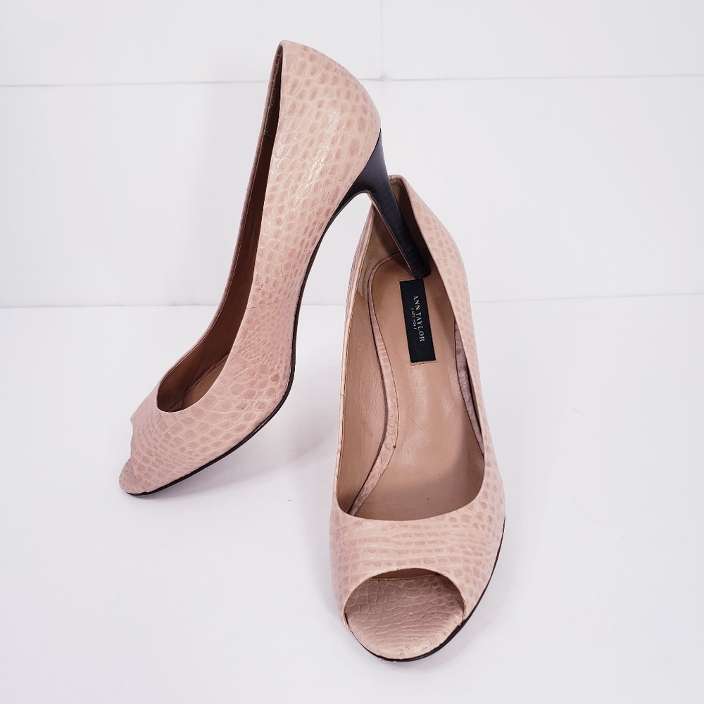 Open-Toe Blush Pink High Heels by Anne Michelle